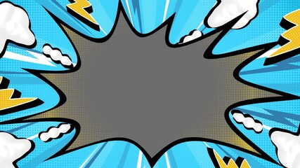 Comic book photo video frame action background