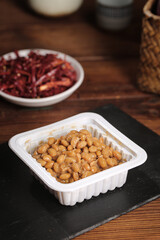 Japanese Natto Fermented Soybeans Cold Dish Traditional Asian Food