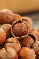 Fresh Hazelnuts with Peeled Shells - Natural Organic Nuts for Healthy Snacking and Cooking