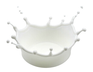 Milk splash isolated on black