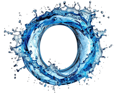 Abstract swirling water circle