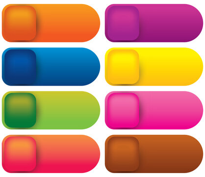Colorful Gradient Rounded Buttons Set &ndash; Vibrant Modern UI Design Elements