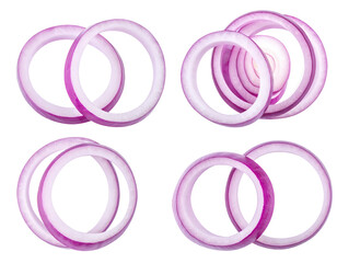 Obraz premium Sliced red onion rings (1)