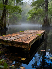 wooden boat on the lake