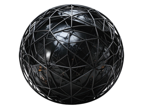 Abstract sphere with a fractured design
