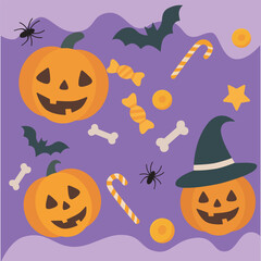 halloween seamless pattern