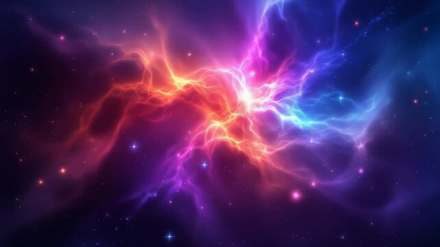 Cosmic Nebula - A Vibrant Display of Colors and Light in Deep Space.