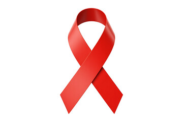 A vibrant red ribbon symbolizes awareness, support, and solidarity for a significant cause.