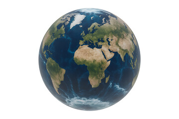 Fototapeta premium Vibrant blue oceans and green landmasses swirl, showcasing our planet's beauty and diverse geography.