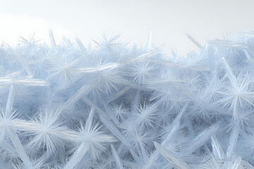 Intricate, icy formations resembling frost or crystalline structures, evoking a wintery, frozen landscape.