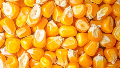Close Up of Yellow Corn Kernels.