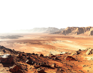Panoramic Martian landscape