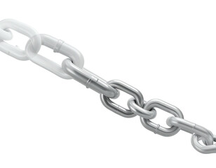 Obraz premium A diagonal chain in light gray