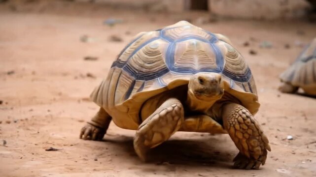 Tortoise on sandy ground