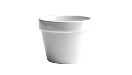 White ceramic pot-shaped cup