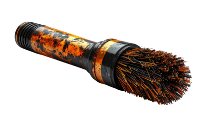 Detailed close-up of a specialized brush