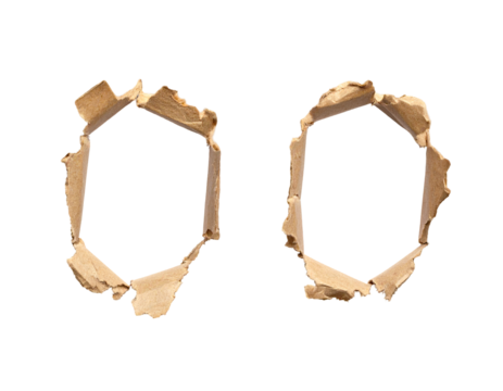 Two hollow, paper-like O's
