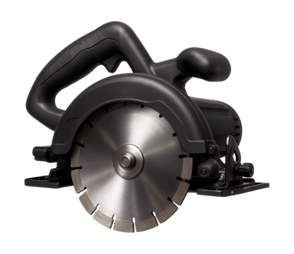 Adjustable circular saw with a 7-inch diamond blade for masonry tasks.