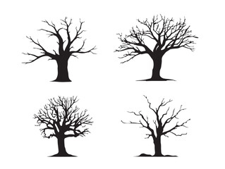 Obraz premium Spiritual Life and Death Tree Concept in Elegant 2D Vector Line Art