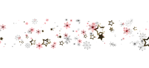 Elegant Christmas background with floating stars and snowflakes, perfect for holiday designs. Ideal for festive invitations, greeting cards, and