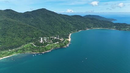 Green Hills and Blue Waters of Son Tra Peninsula