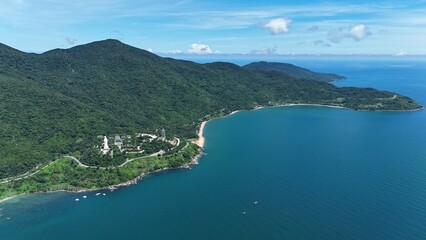 Green Hills and Blue Waters of Son Tra Peninsula
