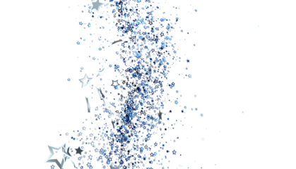 Beautiful blue and silver stars burst background ideal for festive designs, celebrations, and holiday projects. Download this high-resolution image now!
