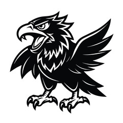 Eagle head vector illustration tattoo design