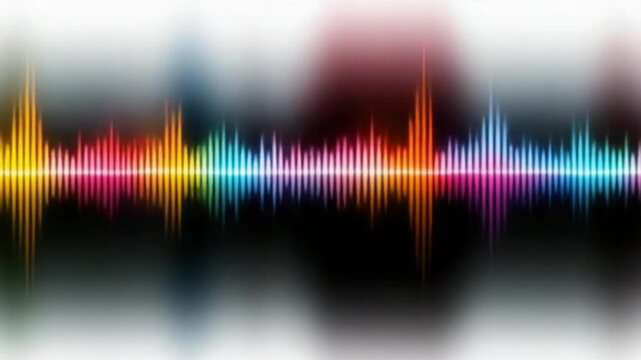 Colorful Sound Wave Visualization for Audio Production and Music Design.
