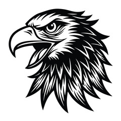 Eagle head vector illustration tattoo design