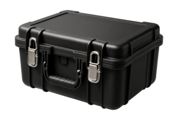 Durable case with built-in padlock hasps for securing tools on job sites.
