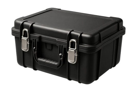 Durable case with built-in padlock hasps for securing tools on job sites.