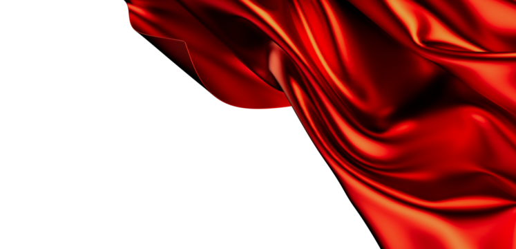 Luxurious red silk fabric texture. Perfect for elegant designs, backgrounds, and presentations.