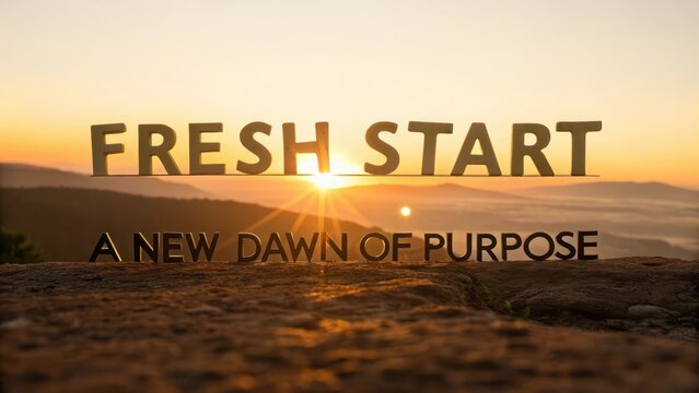 Bright Sunrise Behind Metallic Hills with Inspirational Quote