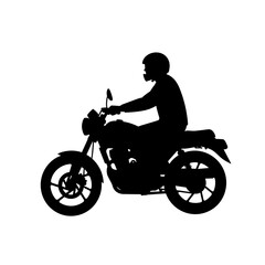 Obraz premium Silhouette of a man riding a motorcycle for International Men's Day 