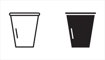 Coffee cup icon set. Cups of coffee tea collection. Cup coffe.