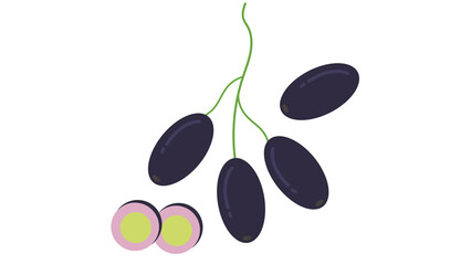 Fresh Black Jamun, Organic Java Plum, Tropical Jamun Fruit