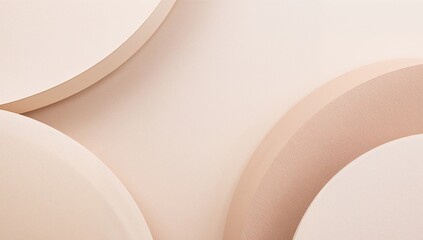 Abstract Curves and Textures in Soft Pastel Hues, a Minimalist Composition.