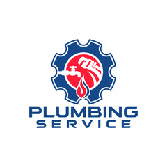 Plumbing Service Logo Template, Water Service Logo