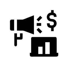 Megaphone promoting financial growth