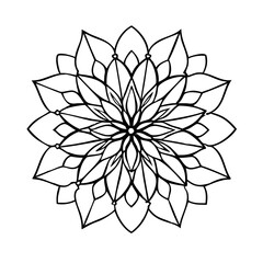 Intricate floral mandala design for relaxation