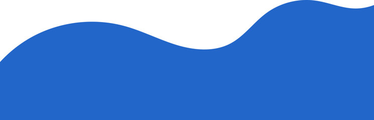 Header shape design. Abstract border element. Wavy blue template frame for website and banner. Bottom and divider form and separator