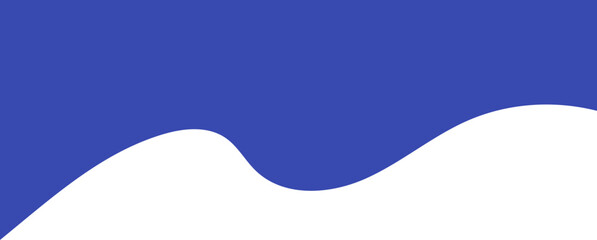 Header shape background for banners and borders. Abstract border element. Wavy blue divider for web page templates. Curved modern separator. Simple certificates headline