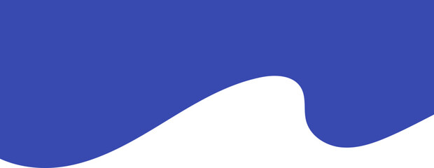 Header shape background for banners and borders. Abstract border element. Wavy blue divider for web page templates. Curved modern separator. Simple certificates headline