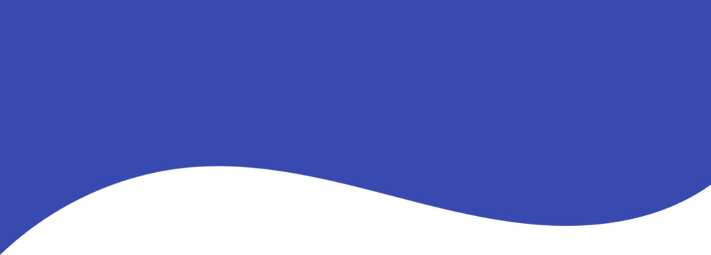 Header shape background for banners and borders. Abstract border element. Wavy blue divider for web page templates. Curved modern separator. Simple certificates headline