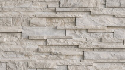 Fototapeta premium Fragmented Stone Facade, Subtle Shades of Beige and Grey, Layered Textures.