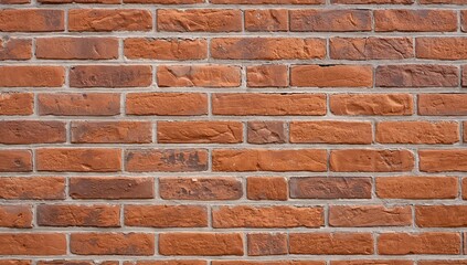 Obraz premium Textured Brick Facade with Varying Hues and Weathered Details, Creating Visual Depth.