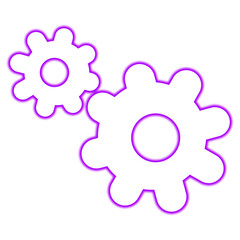 Interlocking gears isolated on transparent background, representing collaboration and teamwork