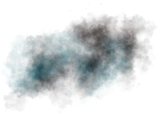 A transparent, fluffy black-blue cloud of smoke. A dark, mystical fog.