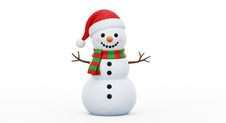 snowman isolated on white